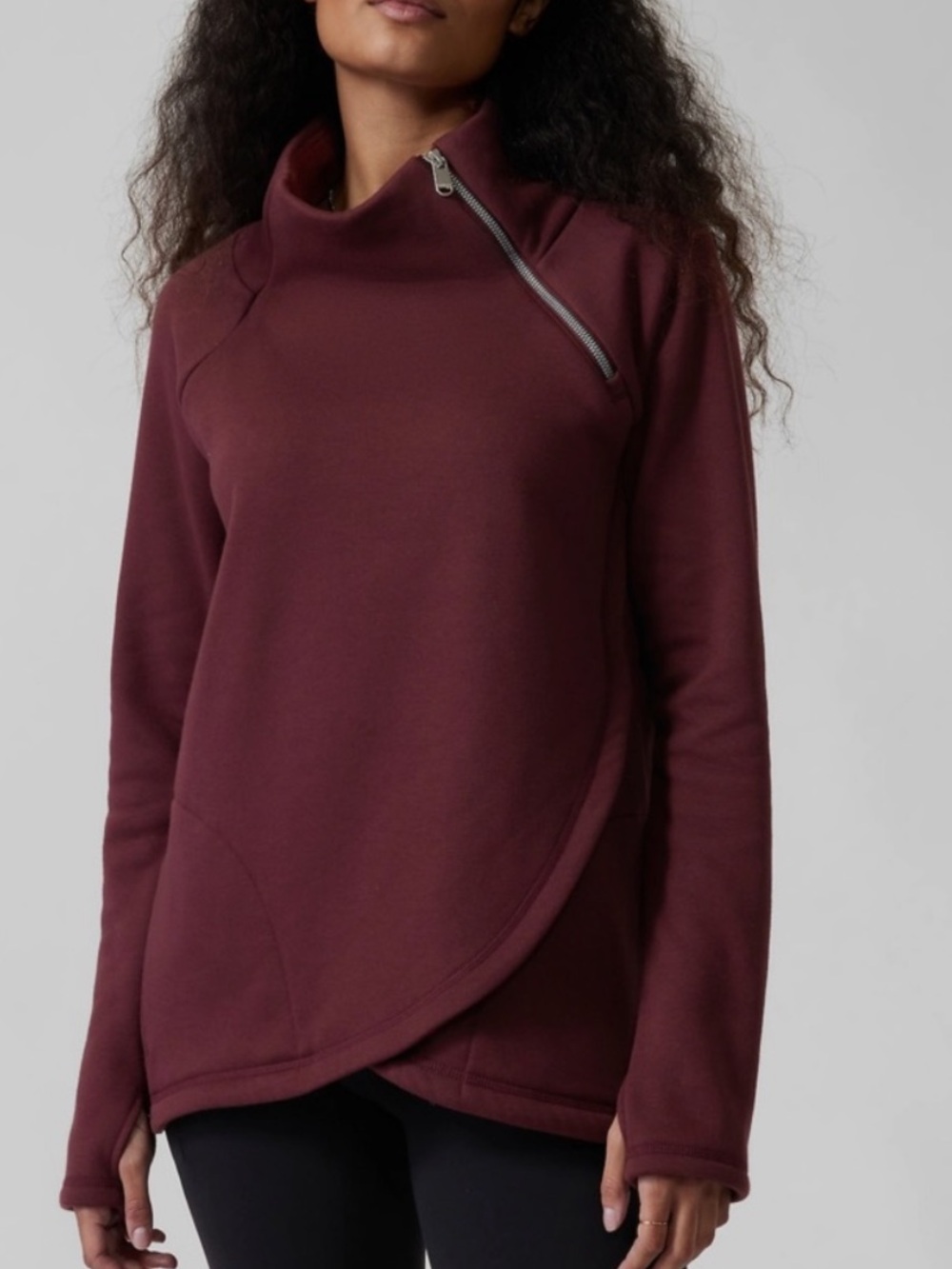 Athleta Kozy Karma Asym Pullover